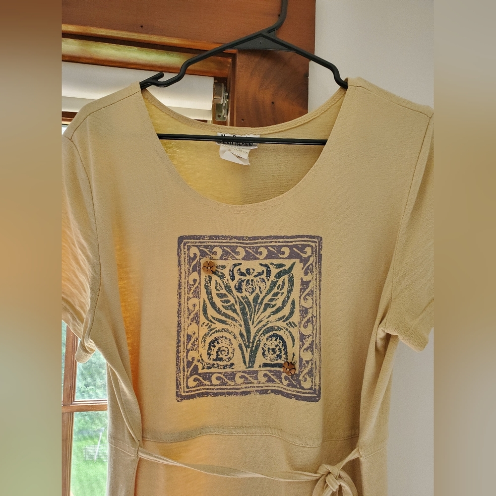 Nina Piccalino Maxi T-shirt dress 10 tieback cottagecore